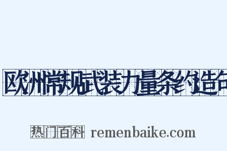 欧洲常规武装力量条约造句是什么意思的图片